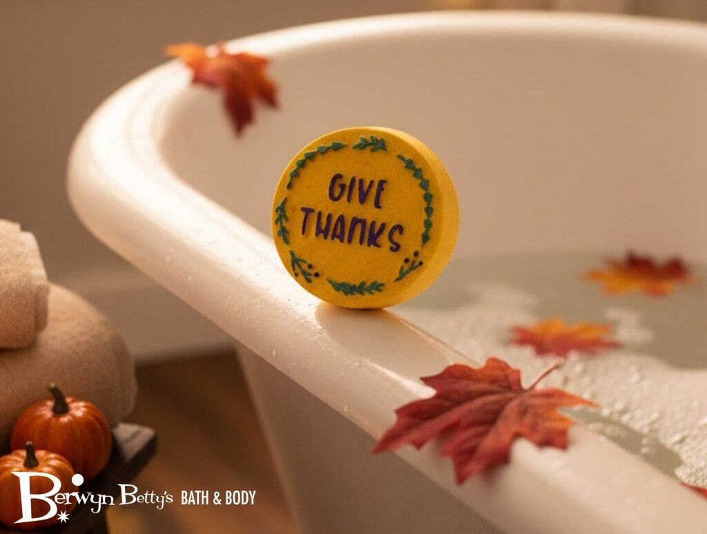 "Give Thanks" Thanksgiving Kids Bath Bomb - Berwyn Betty's Bath & Body Shop