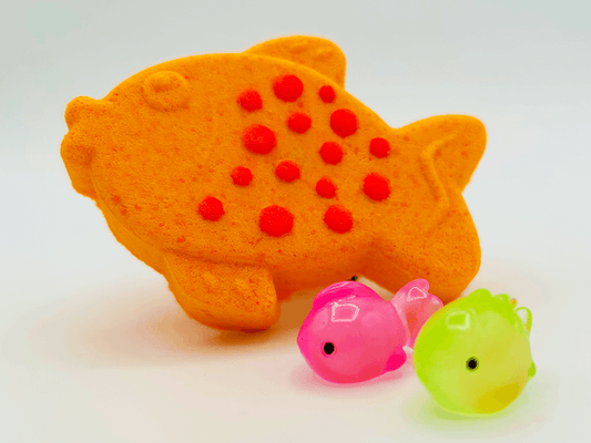 Goldfish Kids Bath Bomb with Luminous Fish Toy Inside - Berwyn Betty's Bath & Body Shop