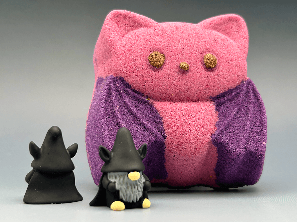 Halloween Bat Bath Bomb for Kids with Surprise Bat Gnome Toy Inside - Berwyn Betty's Bath & Body Shop