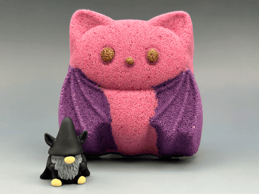 Halloween Bat Bath Bomb for Kids with Surprise Bat Gnome Toy Inside - Berwyn Betty's Bath & Body Shop