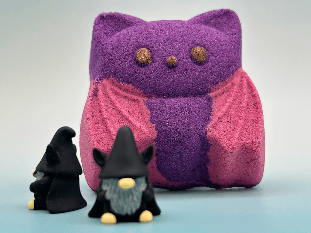 Halloween Bat Bath Bomb for Kids with Surprise Bat Gnome Toy Inside - Berwyn Betty's Bath & Body Shop