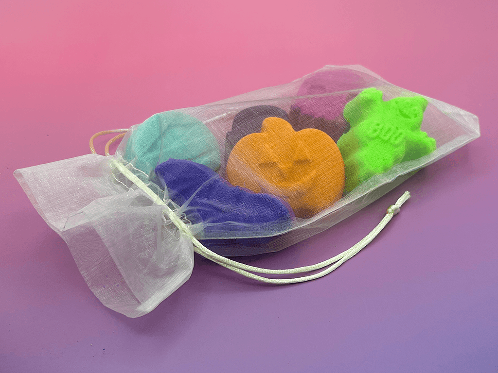 Halloween Bath Bomb Gift Bag for Kids – 6 Count with Surprise Toys Inside - Berwyn Betty's Bath & Body Shop
