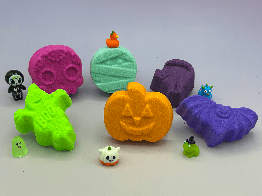 Halloween Bath Bomb Gift Bag for Kids – 6 Count with Surprise Toys Inside - Berwyn Betty's Bath & Body Shop