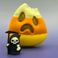 Halloween Bitten Candy Corn Bath Bomb for Kids with Grim Reaper Toy Inside - Berwyn Betty's Bath & Body Shop
