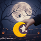 🌙 Halloween Crescent Moon Kids Bath Bomb with Black Cat Toy Inside - Berwyn Betty's Bath & Body Shop