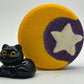 🌙 Halloween Crescent Moon Kids Bath Bomb with Black Cat Toy Inside - Berwyn Betty's Bath & Body Shop