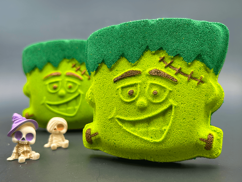 Halloween Frankenstein Bath Bomb for Kids with Cute Halloween Figure Inside - Berwyn Betty's Bath & Body Shop