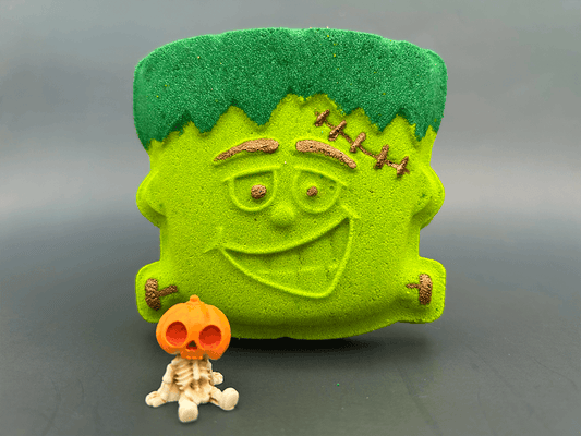 Halloween Frankenstein Bath Bomb for Kids with Cute Halloween Figure Inside - Berwyn Betty's Bath & Body Shop