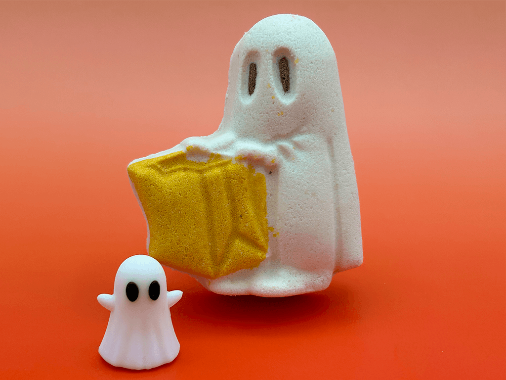 Halloween Ghost Trick-or-Treater Bath Bomb for Kids with Surprise Ghost Toy Inside - Berwyn Betty's Bath & Body Shop