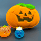 Halloween Happy Pumpkin Bath Bomb for Kids with Surprise Luminous jack-o'-lantern Toy Inside - Berwyn Betty's Bath & Body Shop