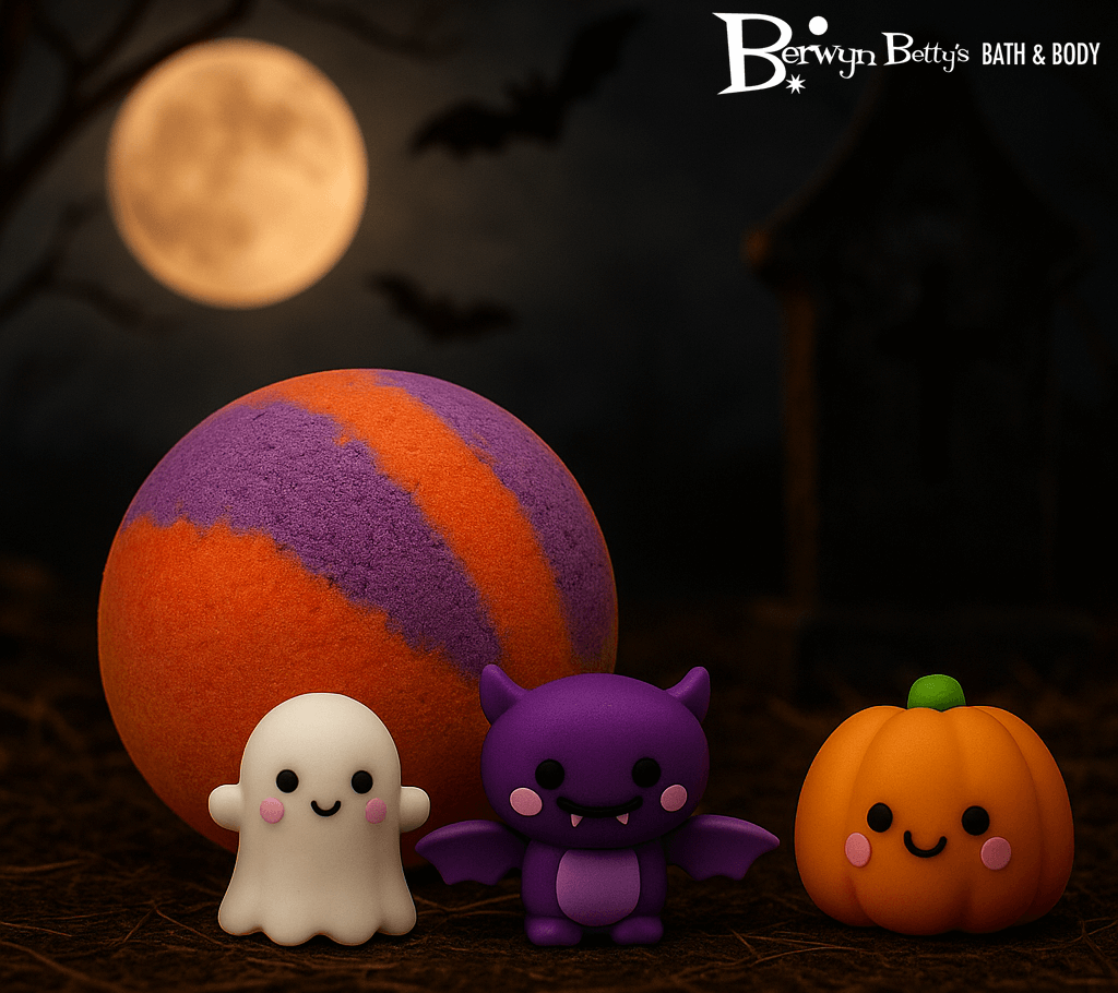 Halloween Kids Bath Bomb with Halloween Figurine Inside - Berwyn Betty's Bath & Body Shop