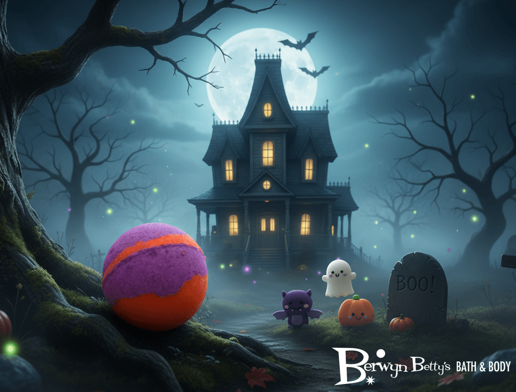 Halloween Kids Bath Bomb with Halloween Figurine Inside - Berwyn Betty's Bath & Body Shop