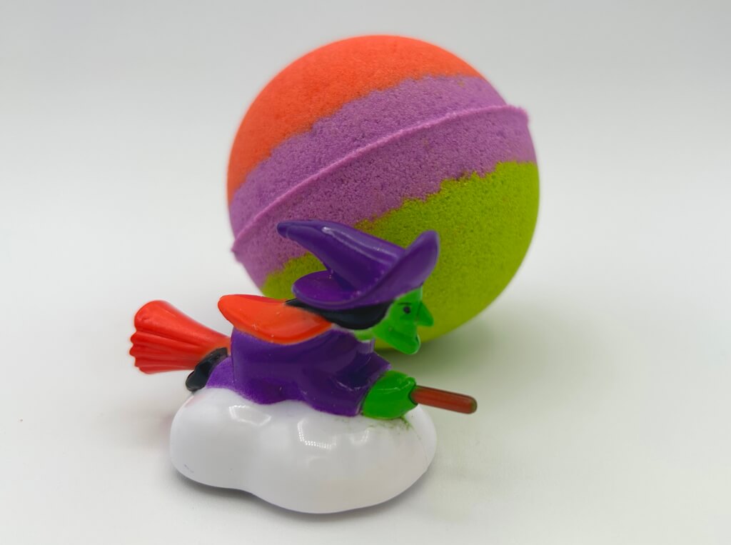 Halloween Kids Bath Bomb with Witch Pullback Racer Toy Inside - Berwyn Betty's Bath & Body Shop