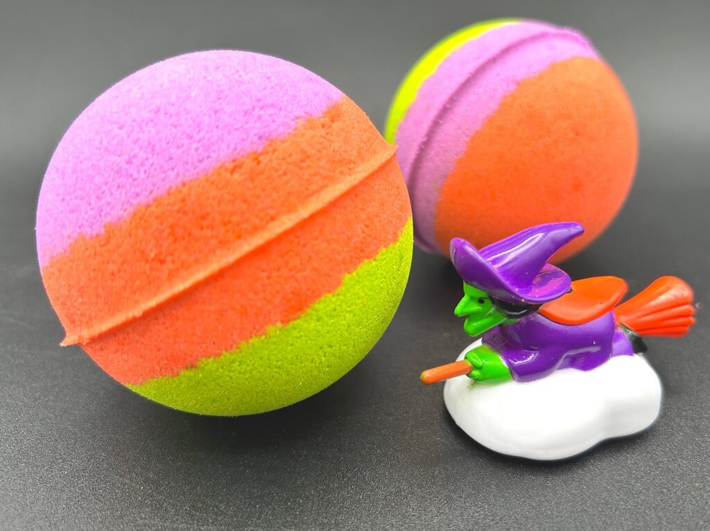 Halloween Kids Bath Bomb with Witch Pullback Racer Toy Inside - Berwyn Betty's Bath & Body Shop