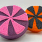 🍭 Halloween Pinwheel Candy Kids Bath Bomb with Candy Trinkets Inside - Berwyn Betty's Bath & Body Shop