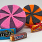 🍭 Halloween Pinwheel Candy Kids Bath Bomb with Candy Trinkets Inside - Berwyn Betty's Bath & Body Shop