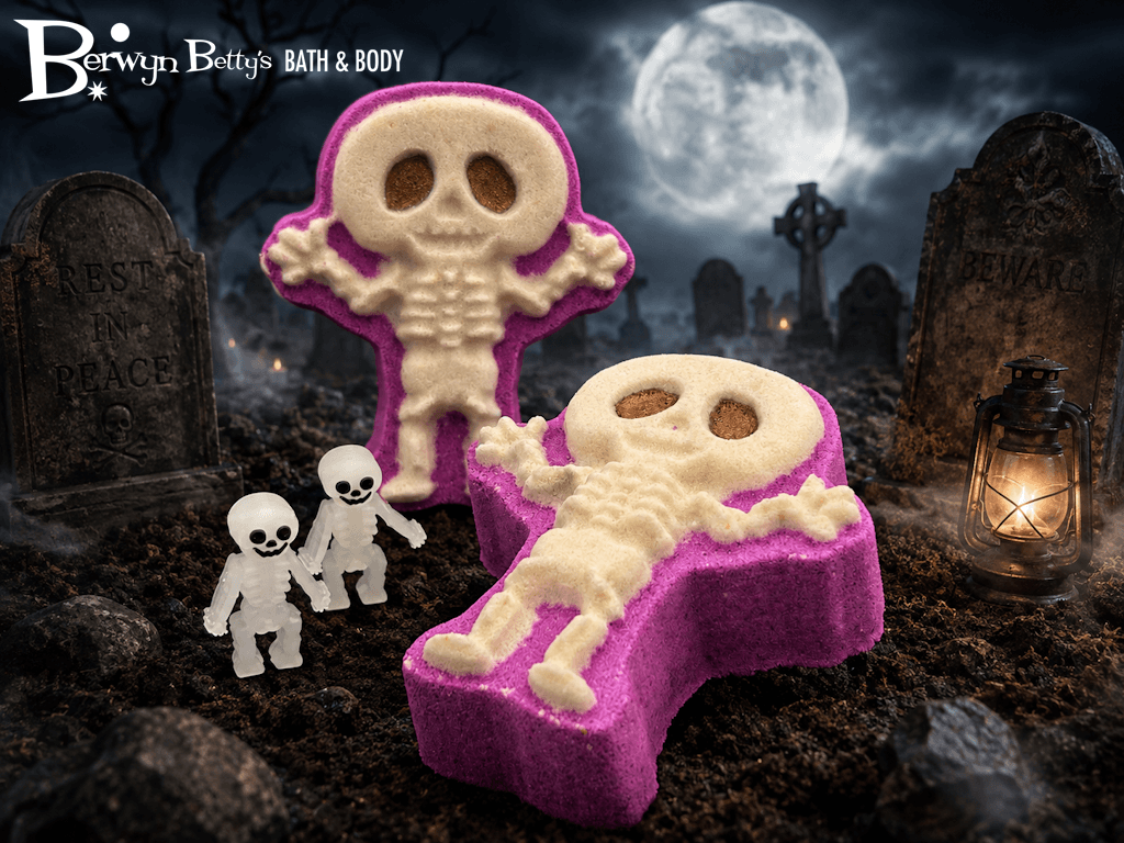 Halloween Skeleton Bath Bomb for Kids with Surprise Skeleton Toy Inside - Berwyn Betty's Bath & Body Shop