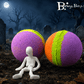 Halloween Striped Bath Bomb for Kids with Surprise Stretchy Skeleton Toy Inside - Berwyn Betty's Bath & Body Shop