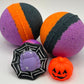 🎃 Halloween Striped Kids Bath Bomb with Stretchy Mochi Toy Inside - Berwyn Betty's Bath & Body Shop