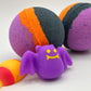 🎃 Halloween Striped Kids Bath Bomb with Stretchy Mochi Toy Inside - Berwyn Betty's Bath & Body Shop