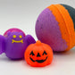 🎃 Halloween Striped Kids Bath Bomb with Stretchy Mochi Toy Inside - Berwyn Betty's Bath & Body Shop