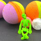 💀 Halloween Striped Kids Bath Bomb with Stretchy Skeleton Inside - Berwyn Betty's Bath & Body Shop