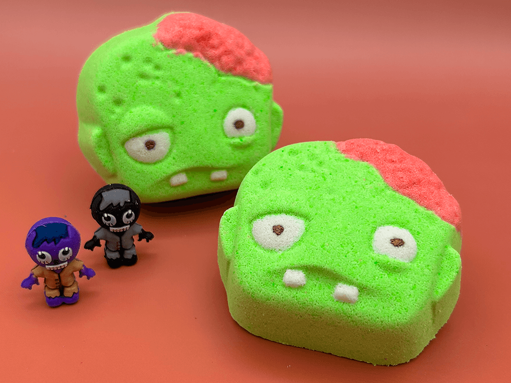 Halloween Zombie Face Bath Bomb for Kids with Surprise Zombie Toy Inside - Berwyn Betty's Bath & Body Shop