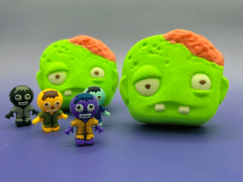 Halloween Zombie Face Bath Bomb for Kids with Surprise Zombie Toy Inside - Berwyn Betty's Bath & Body Shop