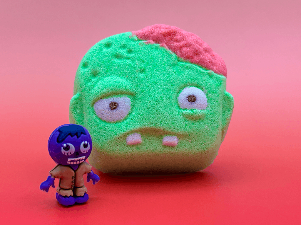 Halloween Zombie Face Bath Bomb for Kids with Surprise Zombie Toy Inside - Berwyn Betty's Bath & Body Shop