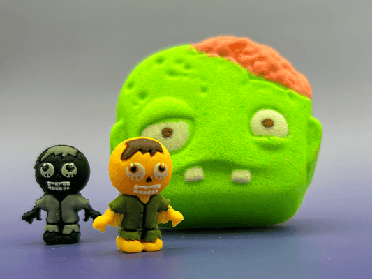Halloween Zombie Face Bath Bomb for Kids with Surprise Zombie Toy Inside - Berwyn Betty's Bath & Body Shop