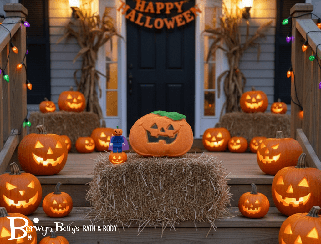 🎃 Happy Pumpkin Bath Bomb – With Pumpkinhead Minifigure Inside! - Berwyn Betty's Bath & Body Shop