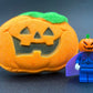 Happy Pumpkin Kids Bath Bomb with Halloween Pumpkinhead Minifigure Inside - Berwyn Betty's Bath & Body Shop