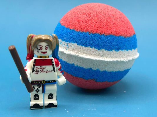 HARLEQUIN Kids Bath Bomb with Harlequin Minifigure Toy - Limited Edition - Berwyn Betty's Bath & Body Shop