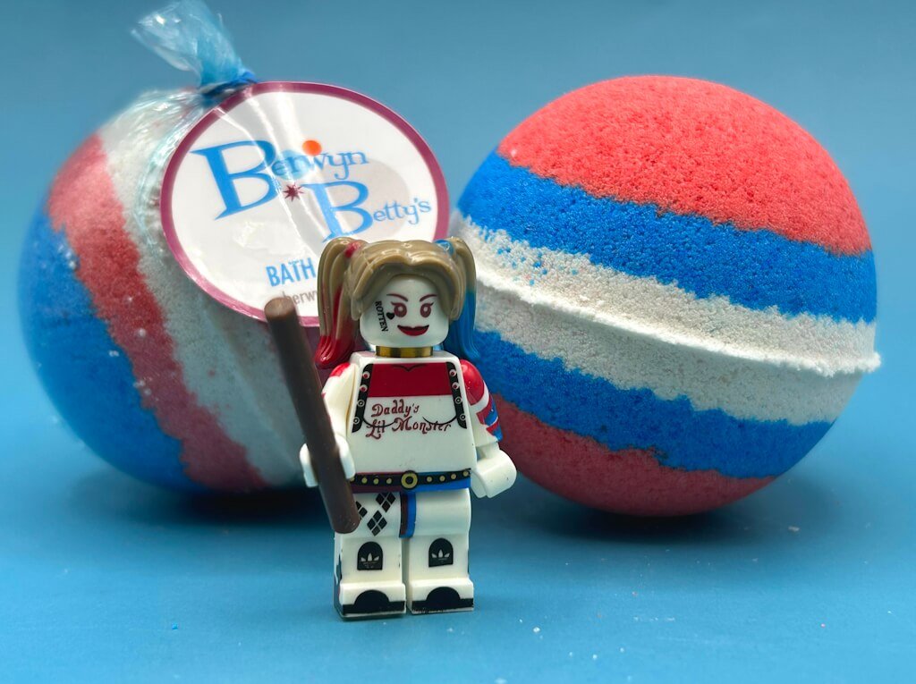 HARLEQUIN Kids Bath Bomb with Harlequin Minifigure Toy - Limited Edition - Berwyn Betty's Bath & Body Shop