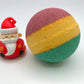 Holiday Kids Bath Bomb with Holiday Figure Pullback Racer Inside - Maroon/Gold/Green - Berwyn Betty's Bath & Body Shop