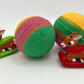 Holiday Kids Bath Bomb with Reindeer Racer Inside - Maroon/Gold/Green - Berwyn Betty's Bath & Body Shop