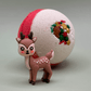 Holiday Kids Bath Bomb with Reindeer Toy Inside - White/Red - Berwyn Betty's Bath & Body Shop