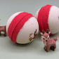 Holiday Kids Bath Bomb with Reindeer Toy Inside - White/Red - Berwyn Betty's Bath & Body Shop