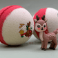Holiday Kids Bath Bomb with Reindeer Toy Inside - White/Red - Berwyn Betty's Bath & Body Shop