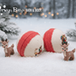Holiday Kids Bath Bomb with Reindeer Toy Inside - White/Red - Berwyn Betty's Bath & Body Shop