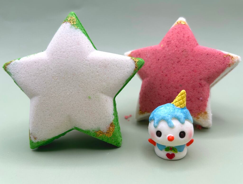 Holiday Star Kids Bath Bomb with Snowman Figurine Inside - Berwyn Betty's Bath & Body Shop