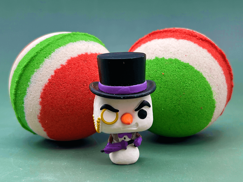 Holiday Superhero Kids Bath Bomb with Holiday Themed Superhero Toy Inside - Berwyn Betty's Bath & Body Shop