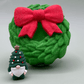 Holiday Wreath Kids Bath Bomb with Christmas Gnome Inside - Berwyn Betty's Bath & Body Shop