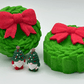 Holiday Wreath Kids Bath Bomb with Christmas Gnome Inside - Berwyn Betty's Bath & Body Shop