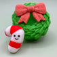 Holiday Wreath Kids Bath Bomb with Christmas Squishy Toy Inside - Berwyn Betty's Bath & Body Shop