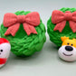 Holiday Wreath Kids Bath Bomb with Christmas Squishy Toy Inside - Berwyn Betty's Bath & Body Shop