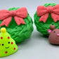 Holiday Wreath Kids Bath Bomb with Christmas Squishy Toy Inside - Berwyn Betty's Bath & Body Shop