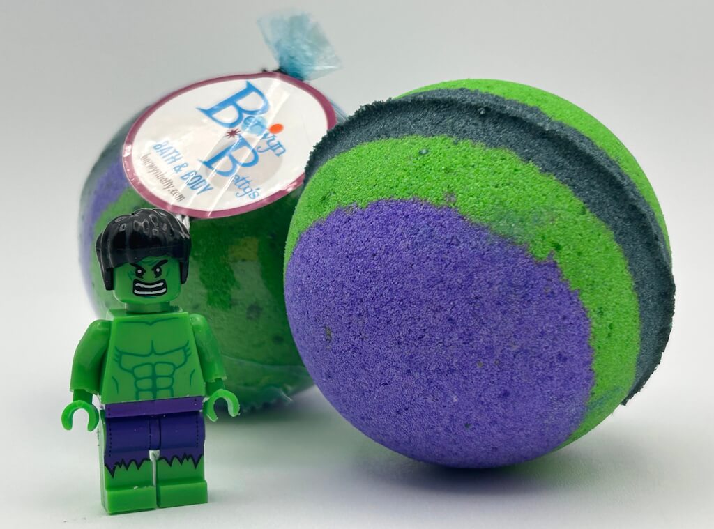 HULK Kids Bath Bomb with Hulk Minifigure Toy Inside - Limited Edition - Berwyn Betty's Bath & Body Shop