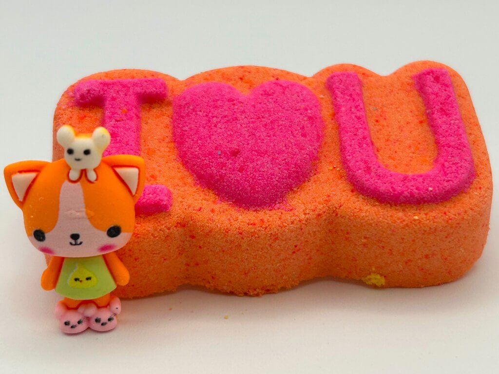 I LOVE U Kids Bath Bomb with Cute Figure - Berwyn Betty's Bath & Body Shop