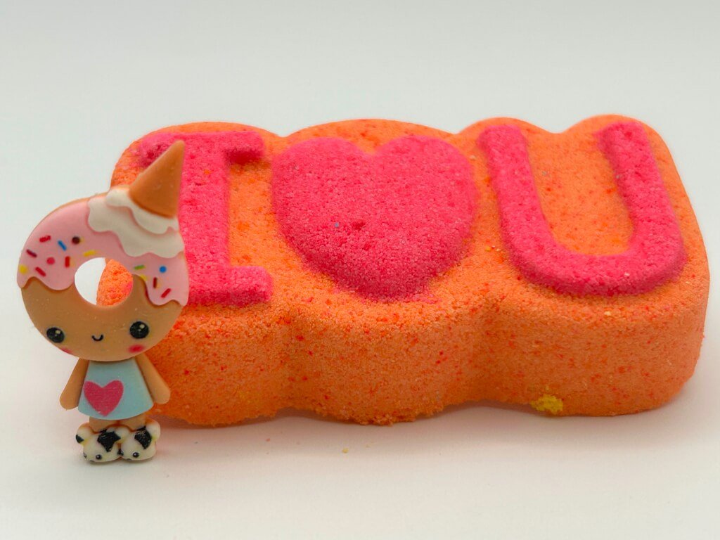 I LOVE U Kids Bath Bomb with Cute Figure - Berwyn Betty's Bath & Body Shop